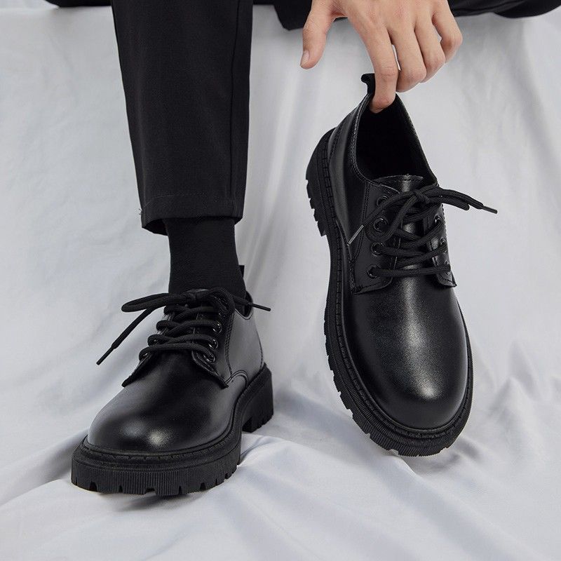 Leather Work Youtube - Business Casual Men's Leather Shoes Thick