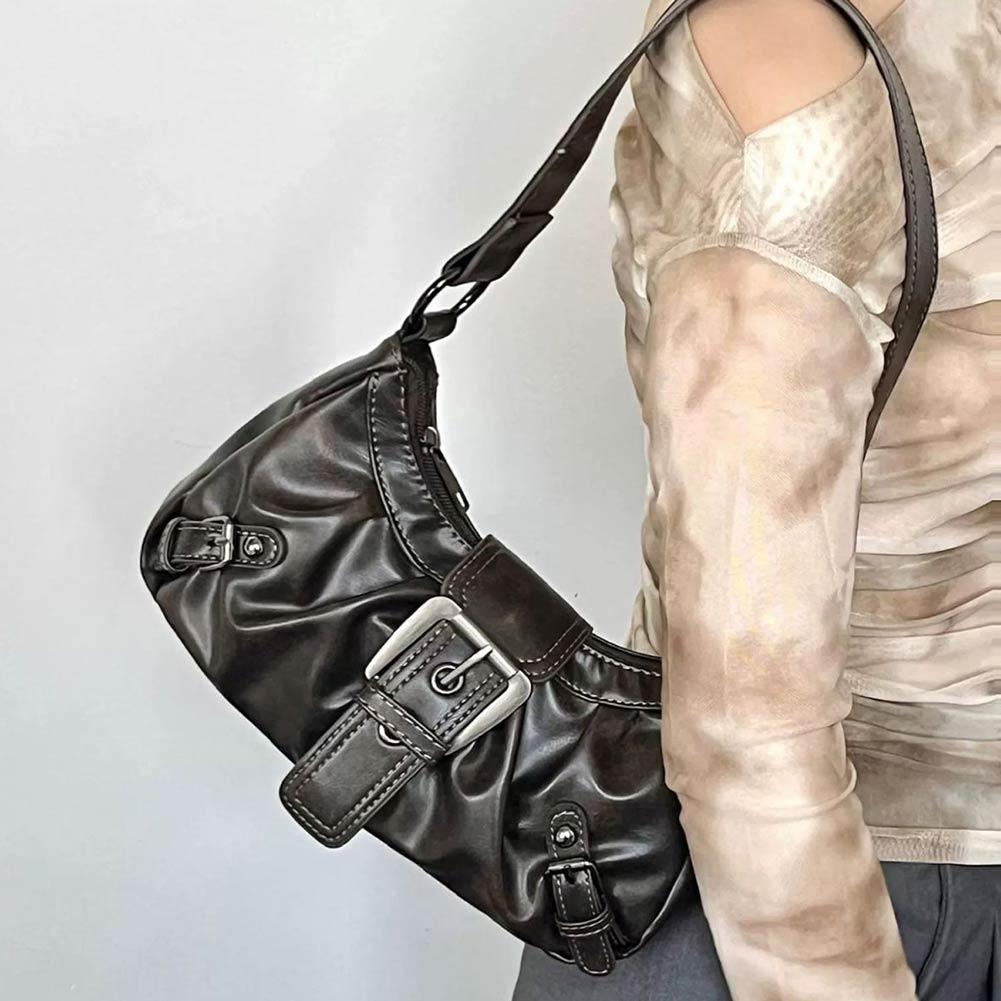 Leatherwork Workshop - Y2K Retro Pleated Hobo Shoulder Bag