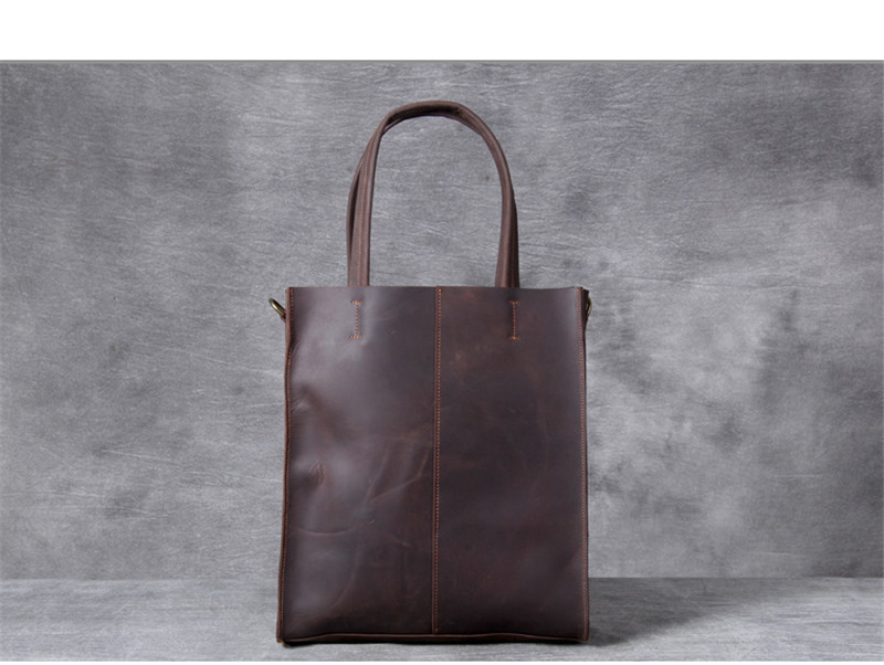 Vintage genuine leather men ha - Leather Work Laptop Bag 评论和价格