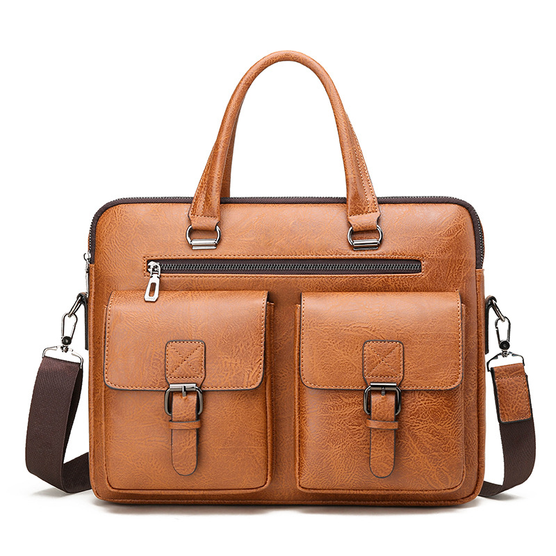 Luxury Brand Man Business Brie - Leather Work Laptop Bag 评论和价格