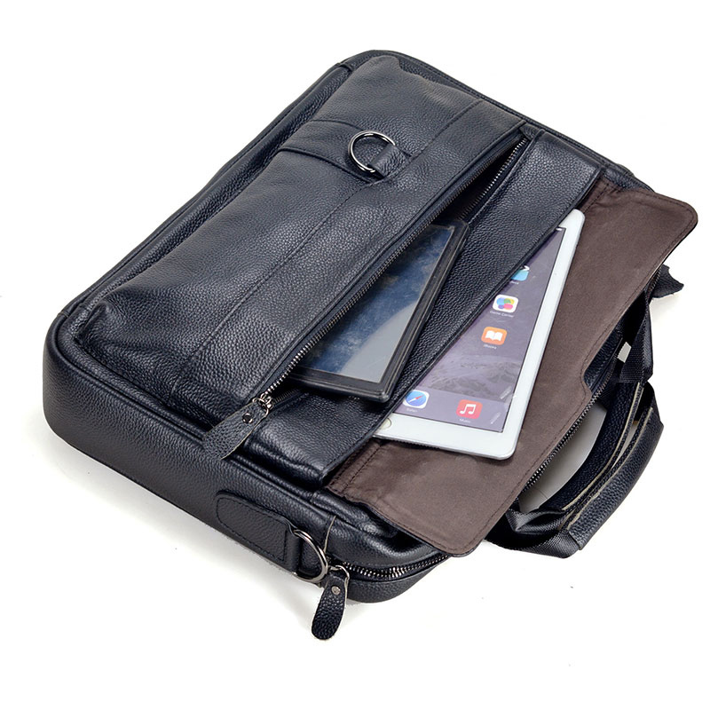 Large Men's Genuine Leather Ha - Leather Work Laptop Bag 评论和价格