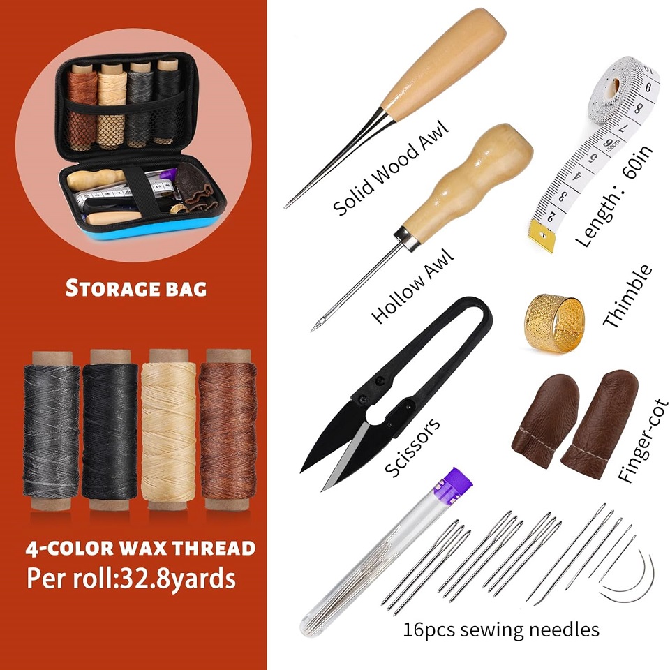 BUDDUR Leather Sewing Tools Ki - Leatherwork Awl 评论和价格