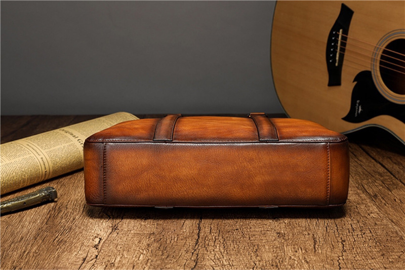 YETTIES Business Top Grain Lea - Leather Work Laptop Bag 评论和价格