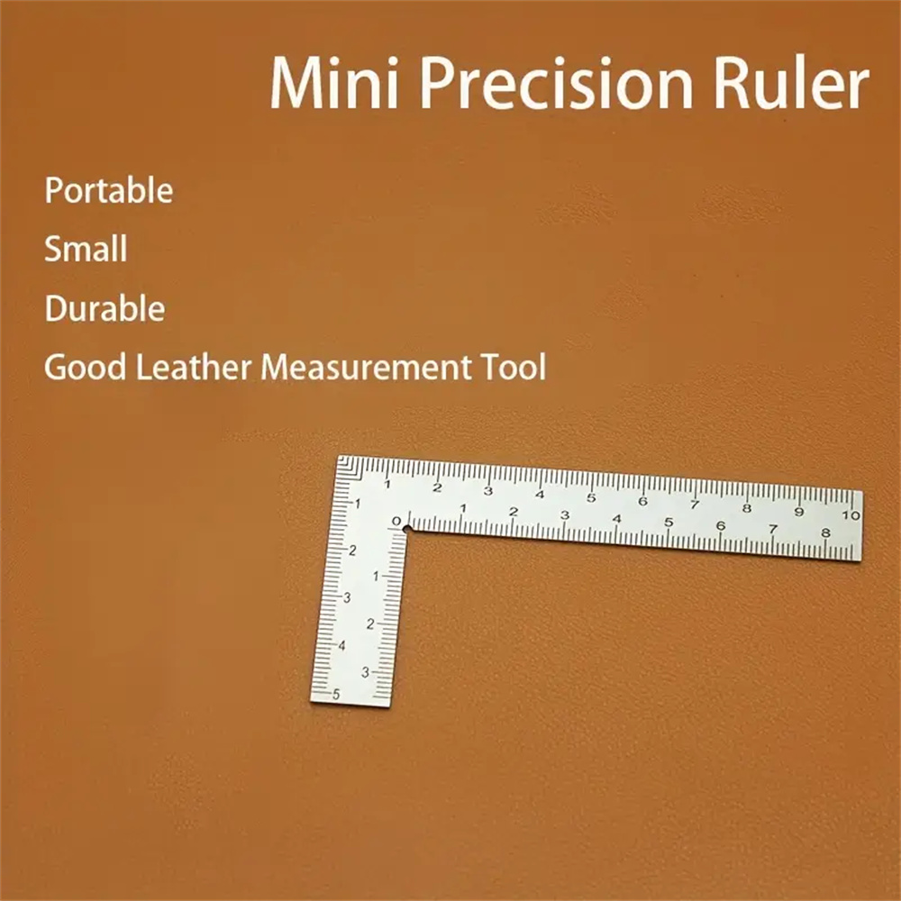 Mini Stainless Steel L-Shaped  - Leatherwork Ruler 评论和价格