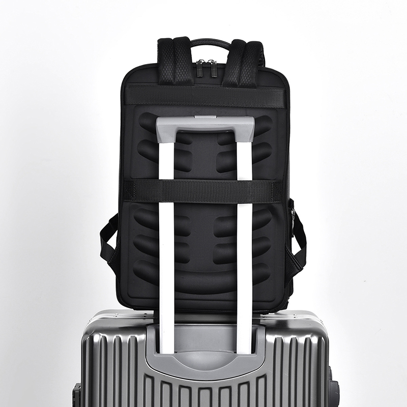 PU Leather Men's Backpack USB  - Leather Work Laptop Bag 评论和价格