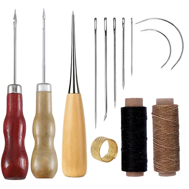 13 Pcs Leather Sewing Set Hand - Leatherwork Awl 评论和价格