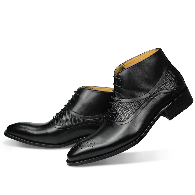 Genuine Leather Shoes Men's Bo - Leather Work Factory 评论和价格
