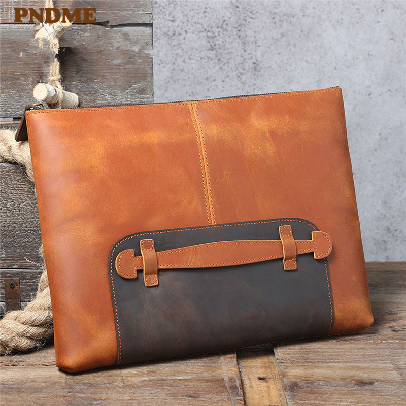 Vintage handmade genuine leath - Leather Work Laptop Bag 评论和价格