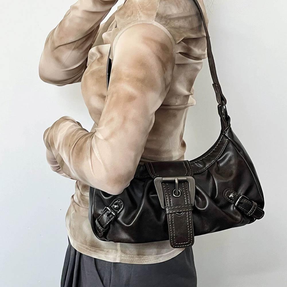 Y2K Retro Pleated Hobo Shoulde - Leatherwork Workshop 评论和价格
