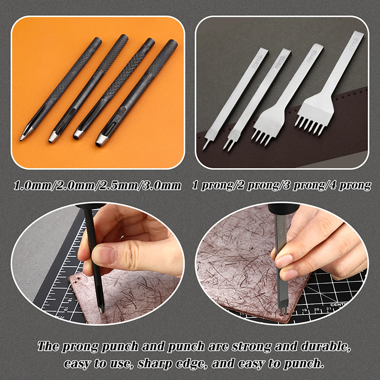 Orange Leather Sewing Kit Upho - Leatherwork Awl 评论和价格