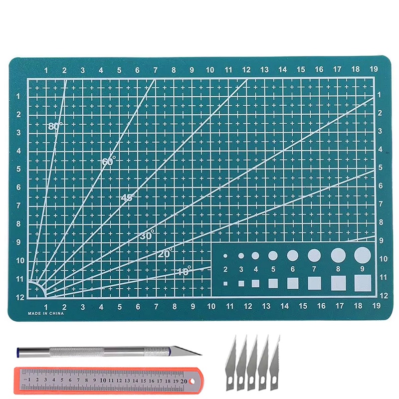 PVC Table Cutting Mat Set A3/A - Leatherwork Ruler 评论和价格