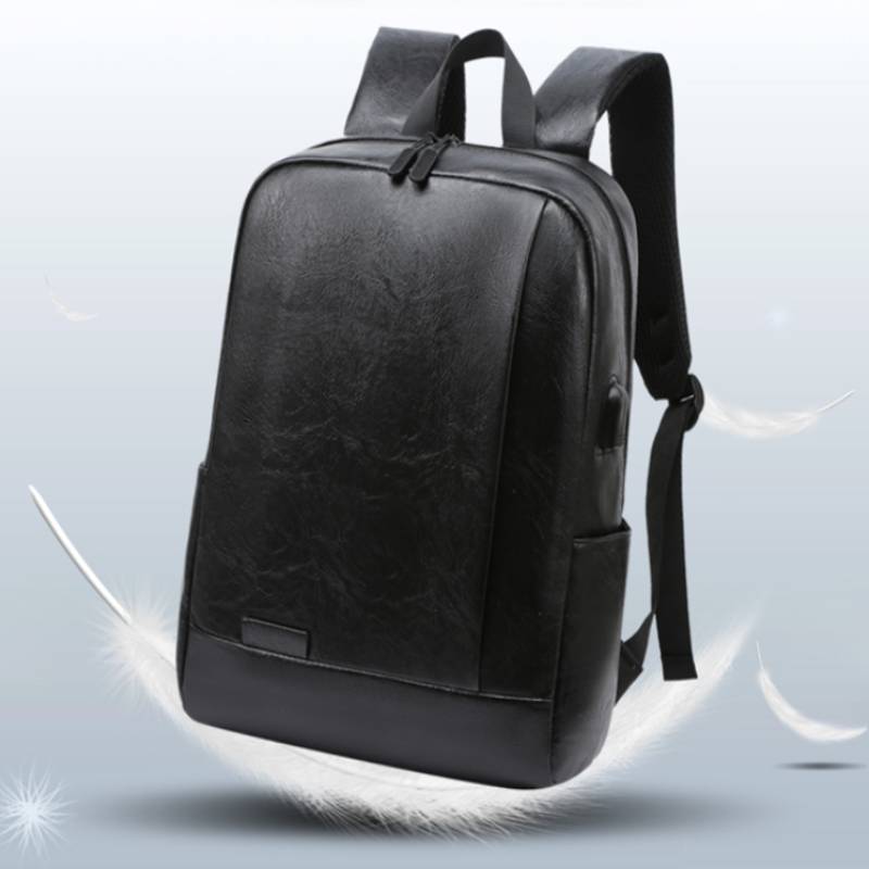 Men Fashionable Backpack PU Le - Leather Work Laptop Bag 评论和价格
