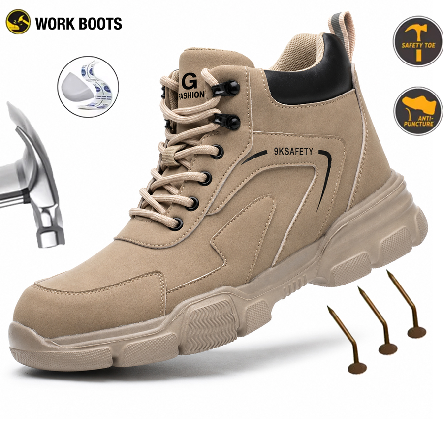 Men's Safety Shoes Men's Anti  - Leather Work Factory 评论和价格