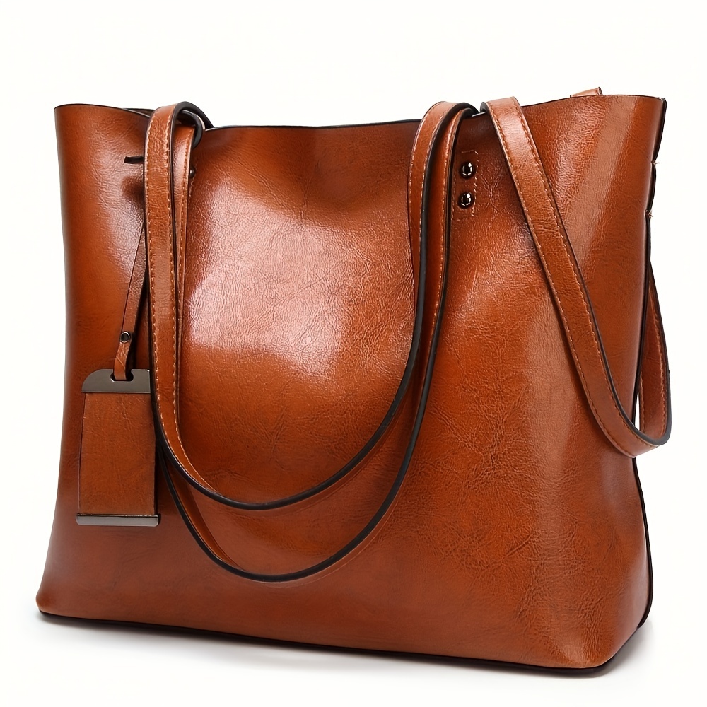 Fashionable Classic Retro Leat - Leather Work Laptop Bag 评论和价格