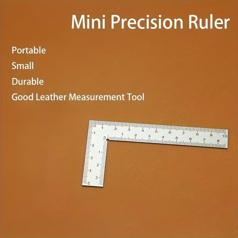 Mini L-Shaped Stainless Steel  - Leatherwork Ruler 评论和价格