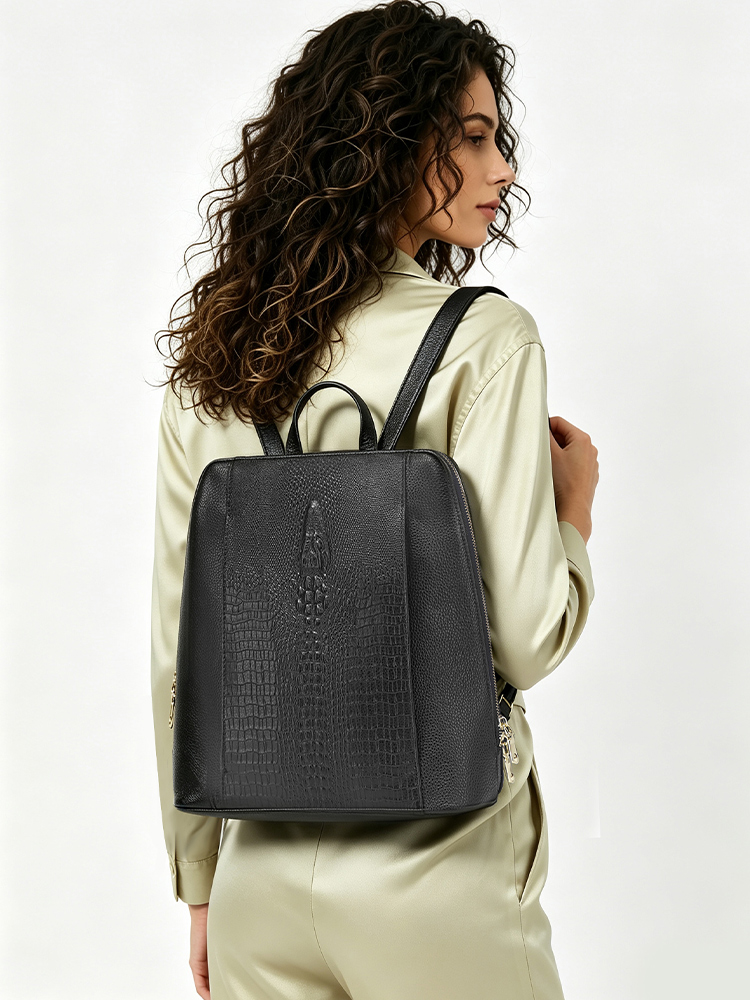 Zency Women's Crocodile Leathe - Leather Work Laptop Bag 评论和价格