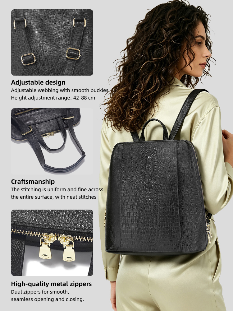 Zency Women's Crocodile Leathe - Leather Work Laptop Bag 评论和价格