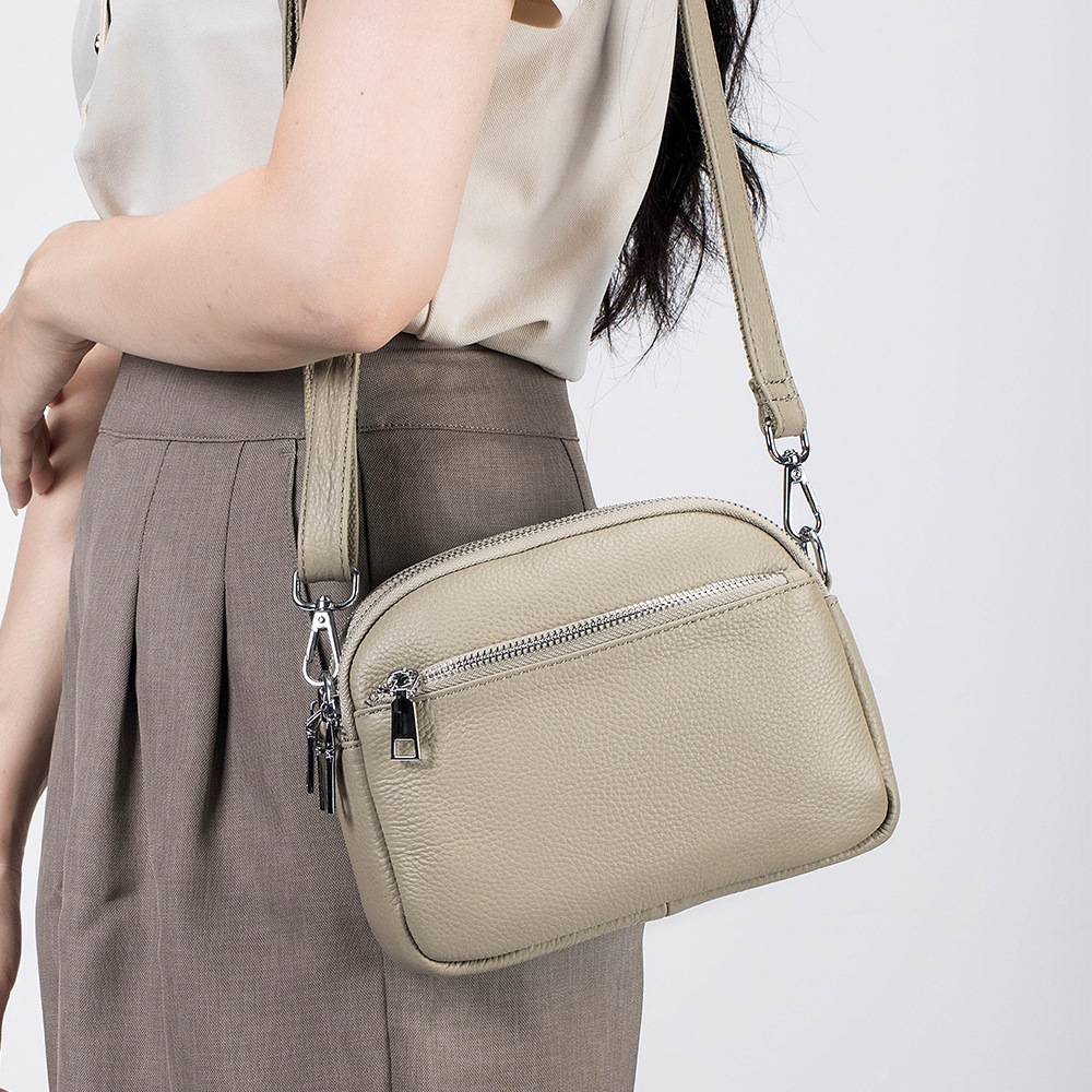 Genuine Leather Versatile Shou - Leather Work Laptop Bag 评论和价格